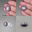 Star Ruby Gemstone Cabochon : 46cts - 53cts Natural Untreated Unheated 6Ray Purple Star Ruby Oval Shape