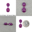 Purple Pink Ruby Gemstone Cabochon : Natural Untreated Unheated Ruby Oval & Pear Shape Sets