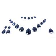 Blue Sapphire Gemstone Normal Cut : 145.25cts Natural Untreated Unheated Sapphire Pear Shape 8*10mm - 15*20mm 21pcs Sets For Jewellery