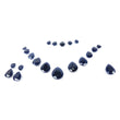 Blue Sapphire Gemstone Normal Cut : 138.87cts Natural Untreated Unheated Sapphire Pear Shape 8*10mm - 15*20mm 21pcs Sets For Jewellery