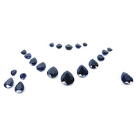 Blue Sapphire Gemstone Normal Cut : 149.50cts Natural Untreated Unheated Sapphire Pear Shape 8*10mm - 15*20mm 21pcs Sets For Jewellery
