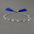 Rainbow Moonstone & Blue Sapphire Gemstone Loose Beads : 18.00cts (Approx) Natural Untreated Unheated Moonstone Pear Shape 6mm - 7mm