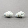 Agate Gemstone Carving : 65.50cts Natural Untreated Unheated Bi-Color Hand Carved Seashell Shape 26mm Pair