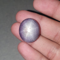 Star Ruby Gemstone Cabochon : 53.20cts Natural Untreated Unheated Purple 6Ray Star Ruby Oval Shape 23*20mm