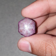Johnson Star Trapiche Ruby Gemstone Wand : 49.15cts Natural Untreated Unheated Red 6Ray Star Ruby Uneven Shape 19*16mm