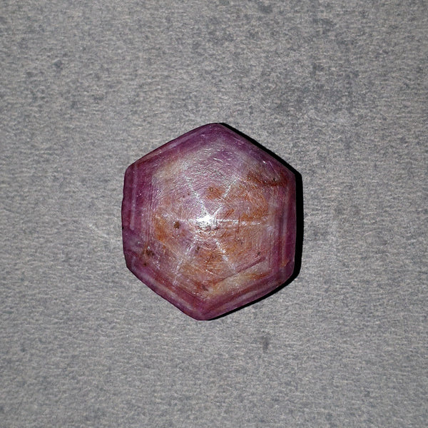 Johnson Star Ruby Gemstone Cabochon : 103.70cts Natural Untreated Unheated 6Ray Star Ruby Hexagon Shape 29*26mm