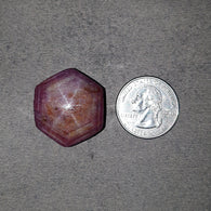 Johnson Star Ruby Gemstone Cabochon : 103.70cts Natural Untreated Unheated 6Ray Star Ruby Hexagon Shape 29*26mm