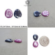 Pink Blue & Chocolate Sapphire Gemstone Normal Cut : Natural Untreated Unheated Sapphire Egg Shape 2pcs Pair/Sets