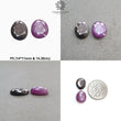 Pink Blue & Chocolate Sapphire Gemstone Normal Cut : Natural Untreated Unheated Sapphire Egg Shape 2pcs Pair/Sets