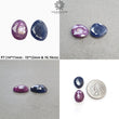 Pink Blue & Chocolate Sapphire Gemstone Normal Cut : Natural Untreated Unheated Sapphire Egg Shape 2pcs Pair/Sets