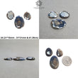 Chocolate & Blue Silver Sheen Sapphire Gemstone Normal Cut : Natural Untreated Golden Brown Sapphire Egg Shape 3pcs Set