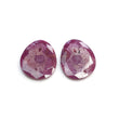 Ruby Gemstone Normal Cut Trapiche : 73.10cts Natural Untreated Unheated Red Ruby Egg Shape 31*24mm Pair