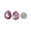 Ruby Gemstone Normal Cut Trapiche : 73.10cts Natural Untreated Unheated Red Ruby Egg Shape 31*24mm Pair