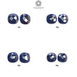 Sapphire Gemstone Rose & Checker Cut : Natural Untreated Unheated Blue Sapphire Cushion Shape Pair/Set