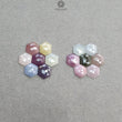 MULTI SAPPHIRE Gemstone Rose Cut : Natural Untreated Unheated Sapphire Bi-Color Hexagon Shape 14pcs Set