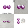 RUBY Gemstone Rose Cut : Natural Untreated Unheated Raspberry Sheen Ruby Egg Shape 3pcs