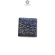 Deep Blue Sapphire Gemstone Carving : 27.00cts Natural Untreated Unheated Sapphire Hand Carved Square Shape 19*27mm