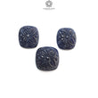 Deep Blue Sapphire Gemstone Carving : 62.60cts Natural Untreated Unheated Sapphire Hand Carved Cushion Shape 17*15mm - 18*20mm 3pcs