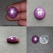 Star Ruby Gemstone Cabochon : 18cts - 27cts Natural Untreated Unheated 6Ray Star Ruby Oval Shape