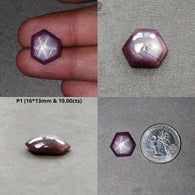 Star Ruby Gemstone Cabochon : 10cts - 16cts Natural Untreated Unheated Record Keeper 6Ray Star Ruby Hexagon Shape