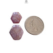 Star Trapiche Ruby Gemstone Cabochon : 22.80cts Natural Untreated Unheated 6Ray Star Ruby Hexagon Shape 15*12mm - 17.5*15mm 2pcs