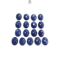BLUE SAPPHIRE Gemstone Rose Cut : 27.00cts Natural Untreated Unheated Sapphire Oval Shape 8*6mm 17pcs