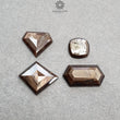 Golden Brown CHOCOLATE SAPPHIRE Gemstone Normal Cut: 49.00cts Natural Untreated Sapphire Hexagon Cushion Uneven Shape 13mm - 24.5*12.5mm 4pc