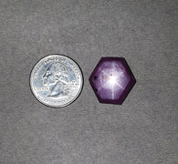 Star RUBY Gemstone Cabochon : 40.50cts Natural Untreated African Red Ruby 6Ray Star Hexagon Shape 22.5*18mm