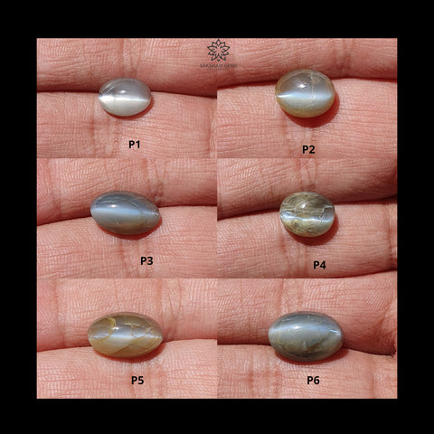 CHRYSOBERYL CAT'S EYE Gemstone Cabochon : Natural Untreated Unheated Cat's Eye Oval Shape For Jewelry
