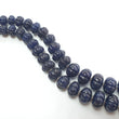 Blue Sapphire Gemstone Melon Beads Necklace : 1156.50cts 925 Sterling Silver Natural Sapphire Hand Carved Rondelle Melon Beads 11mm-20mm 20"