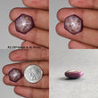 Johnson Star Ruby Gemstone Cabochon : 19cts - 37cts Natural Untreated Unheated Both Side 6Ray Star Ruby Hexagon Shape