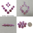 Pink Sapphire Carving : Natural Untreated Unheated Raspberry Sheen Sapphire Gemstone Hand Carved Round Flowers Sets