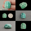 EMERALD Gemstone Carving : Natural Untreated Unheated Green Emerald Hand Carved LORD GANESHA