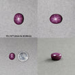 Star Ruby Gemstone Cabochon : 18cts - 20cts Natural Untreated Unheated Red 6Ray Star Ruby Oval Shape