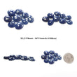 Blue Sapphire Gemstone Rose Cut : Natural Untreated Unheated Blue Sapphire Egg Shape Set