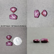 Johnson Star Ruby Gemstone Cabochon : 31cts - 35cts Natural Untreated Unheated 6Ray Star Ruby Uneven Shape 2pcs Sets