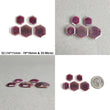 Sapphire Gemstone Normal Cut : Natural Untreated Unheated Raspberry Pink Sheen Sapphire Hexagon Shape 3pcs & 5Pcs Sets