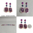 Raspberry Pink & Blue Sapphire Gemstone Normal Cut : Natural Untreated Sheen Sapphire Hexagon And Uneven Shape 6Pcs Sets