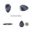 Silver Blue Sheen Sapphire Gemstone Normal Cut : Natural Untreated Unheated Sapphire Uneven Egg Shape