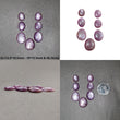 Star Sapphire Gemstone Cabochon : 25cts - 46cts Natural Untreated African Pink Sapphire 6Ray Star Round & Egg Shape Set