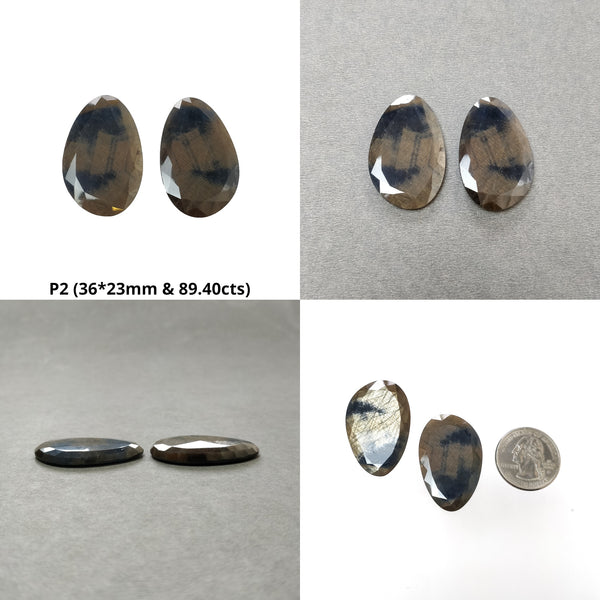 Golden Brown Chocolate Sapphire Gemstone Normal Cut : Natural Untreated Sheen Sapphire Uneven Egg Shape