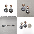 Silver & Chocolate Sapphire Gemstone Rose Cut : Natural Untreated Unheated Sapphire Pear Uneven Shape 4pcs Set