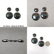 Mother Of Pearl & Tiger Eye Gemstone Cabochon And Rose Cut : Natural Untreated Gemstone Round Uneven Shapes 4pcs Sets