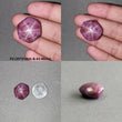 Johnson Star Ruby Gemstone Cabochon : 60cts - 76cts Natural Untreated Unheated 6Ray Star Ruby Hexagon Shape