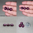 Star Ruby Gemstone Cabochon : Natural Untreated Unheated Red 6Ray Star Ruby Oval Shape 3pcs Sets