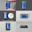 Rainbow Flashing LABRADORITE Gemstone Normal Cut : Natural Untreated Blue Labradorite Baguette Shape