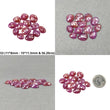 SAPPHIRE Gemstone Rose Cut : Natural Untreated Unheated Raspberry Sheen Pink Sapphire Uneven Shape Sets