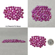 Red RUBY Gemstone Rose Cut : Natural Untreated Unheated Ruby Heart Shape Lots