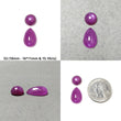 Ruby Gemstone Cabochon : Natural Untreated Unheated Ruby Round Oval & Triangle Shape Sets
