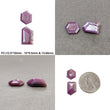 Sapphire Gemstone Normal Cut : Natural Untreated Unheated Raspberry Pink Sheen Sapphire Hexagon Uneven Shape Piece & set